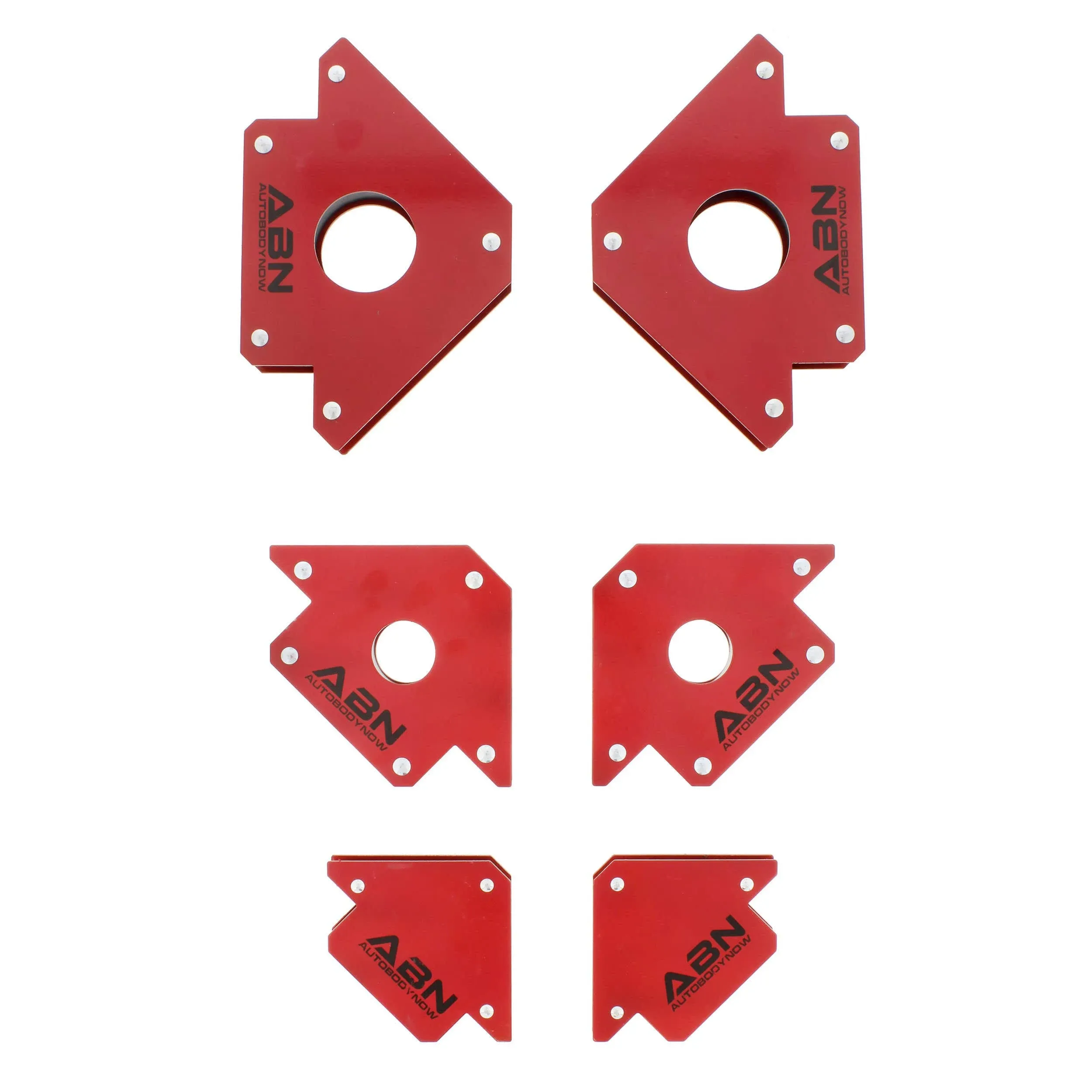 ABN Arrow Welding Magnet - 6pk Positioning Square Welding Clamps 25lb 50lb 75lb