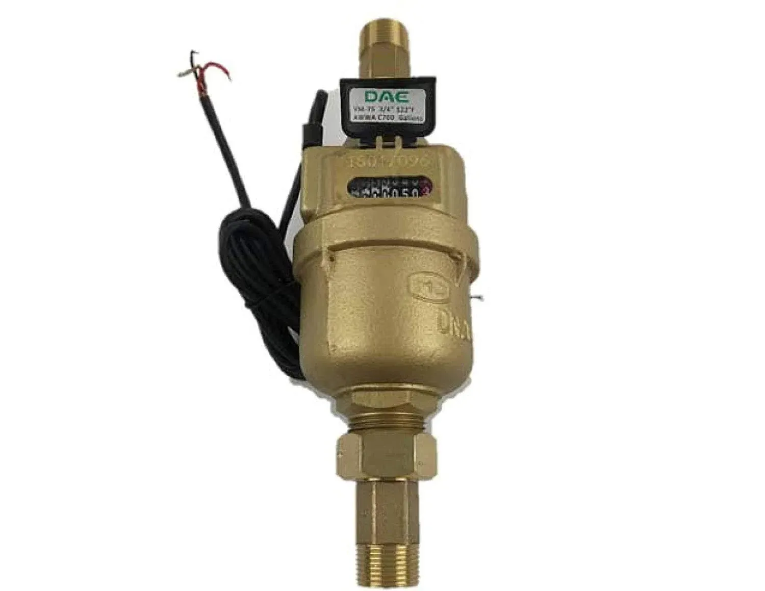 DAE VM-75P Positive Displacement Water Meter, 3/4” NPT Couplings, Pulse Output, Gallon