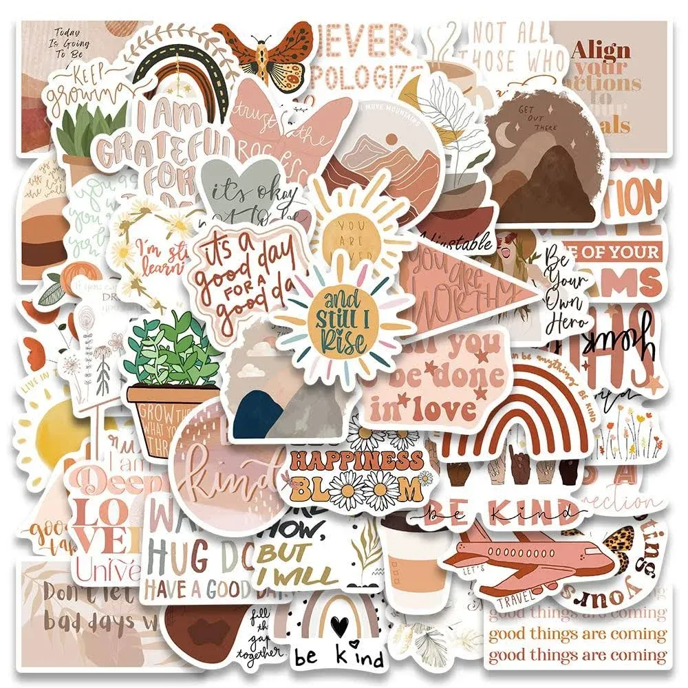 50PCS Vintage Inspirational Stickers,Motiv<wbr/>ational Aesthetic Stickers for Women