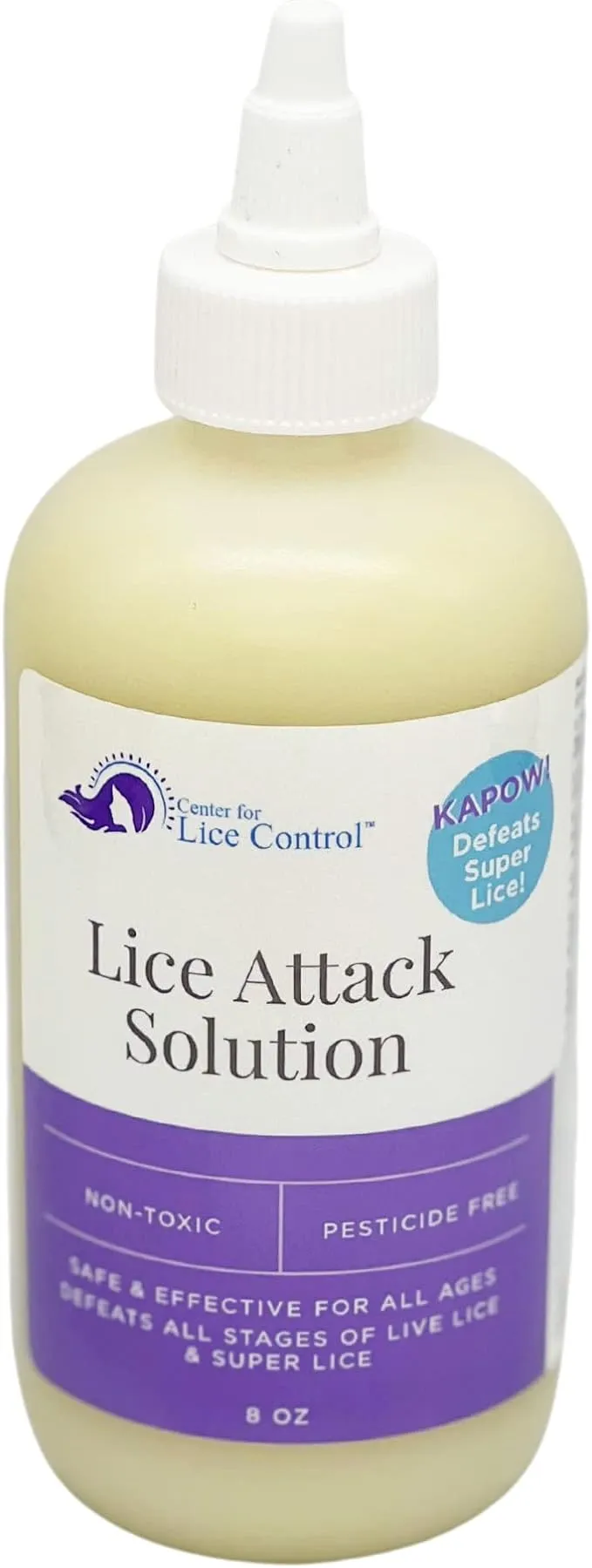 Kapow! 8oz Head Lice Shampoo, Lice Treatment for Kids & Adults, Lice Shampoo That Kills Eggs & Lice, Head Lice Treatment Extra Strength Family, Sensitive Scalp Lice Prevention Shampoo for All Ages