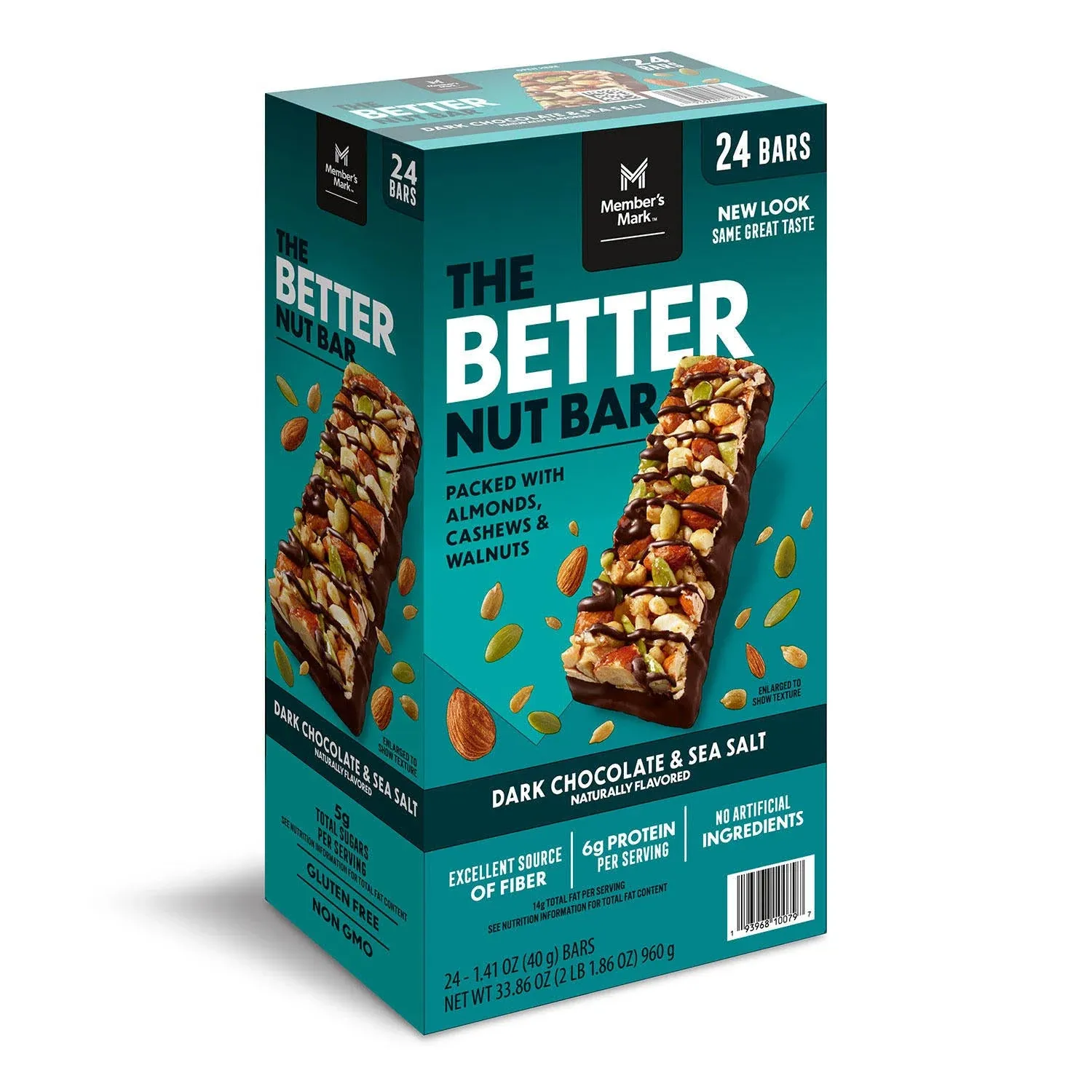 Member Mark Better Nut Bar Dark Chocolate and Sea Salt (24 ct.) (24 Count)