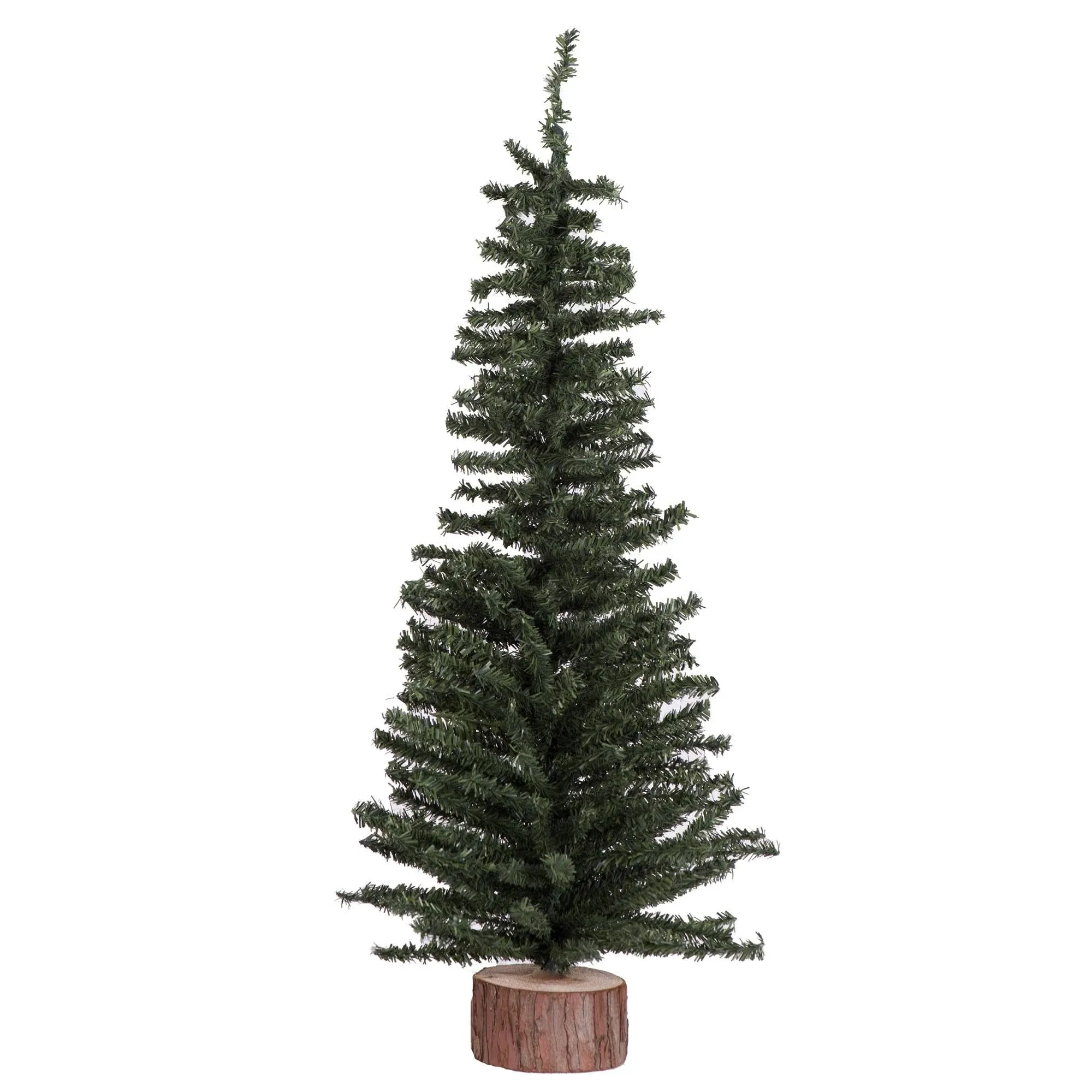 2' Mini Pine Artificial Christmas Tree with Wood Base