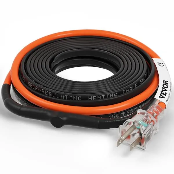 VEVOR Self-Regulating 100ft Pipe Heat Cables, 100 Feet