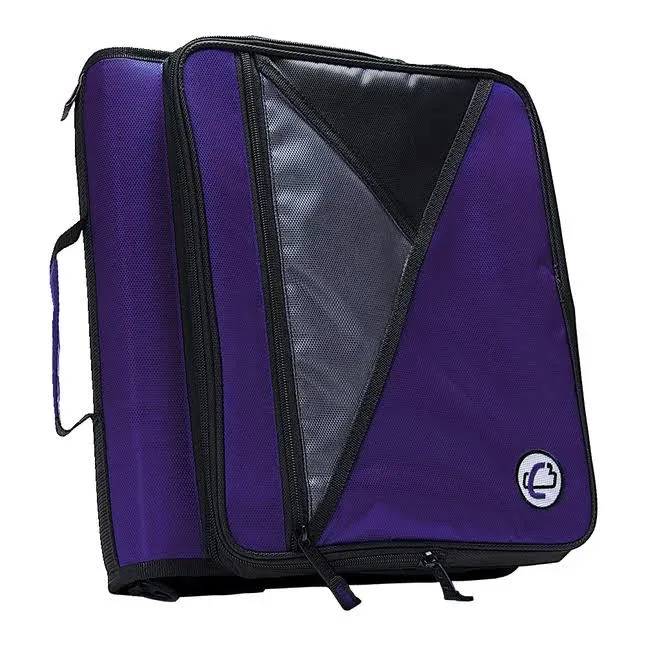 Case·it Universal Laptop Zipper Binder, O-Ring, 2 Inches, Deep Purple