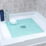 Large Non Slip Shower Mat with Drain Holes: SlipX Solutions Square Shower Mat