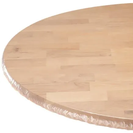 Clear Vinyl Elasticized Table Cover-45" - 56" Dia. Round