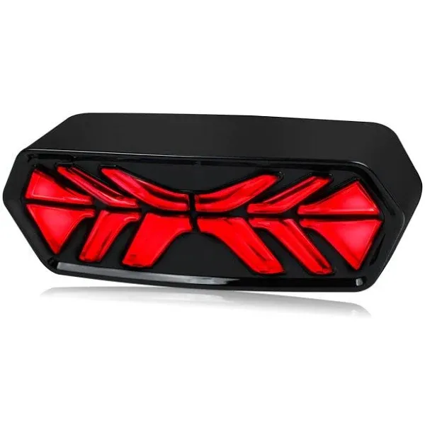 NTHREEAUTO LED Brake Tail Light Sequential Turn Signals Motorcycle Rear Taillight ...