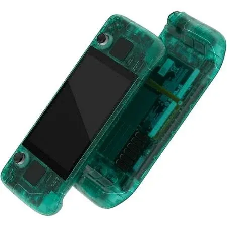 eXtremeRate Custom Full Set Shell with Buttons for Steam Deck LCD - Clear Emerald Green