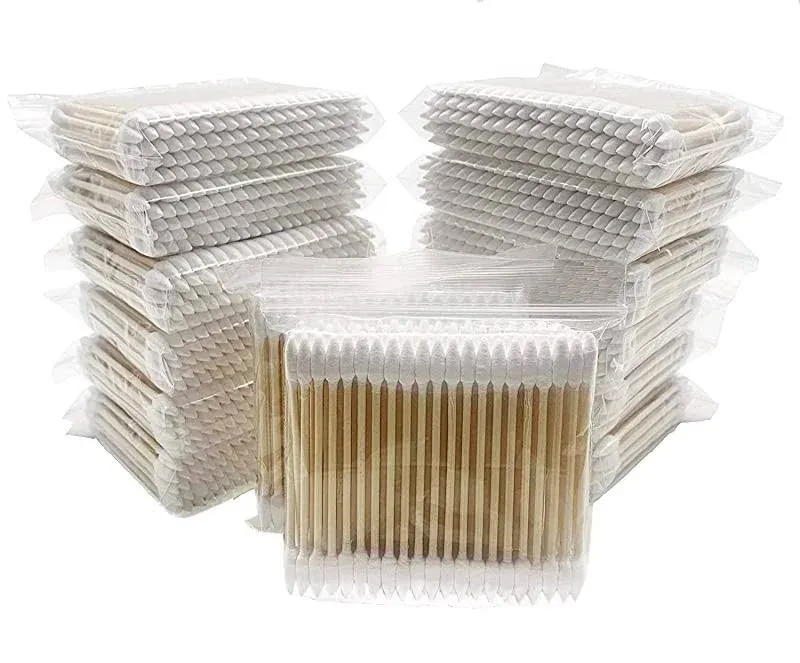 1200pcs Precision Tip Cotton Swabs for Makeup, Bamboo Sticks, and Double Pointed