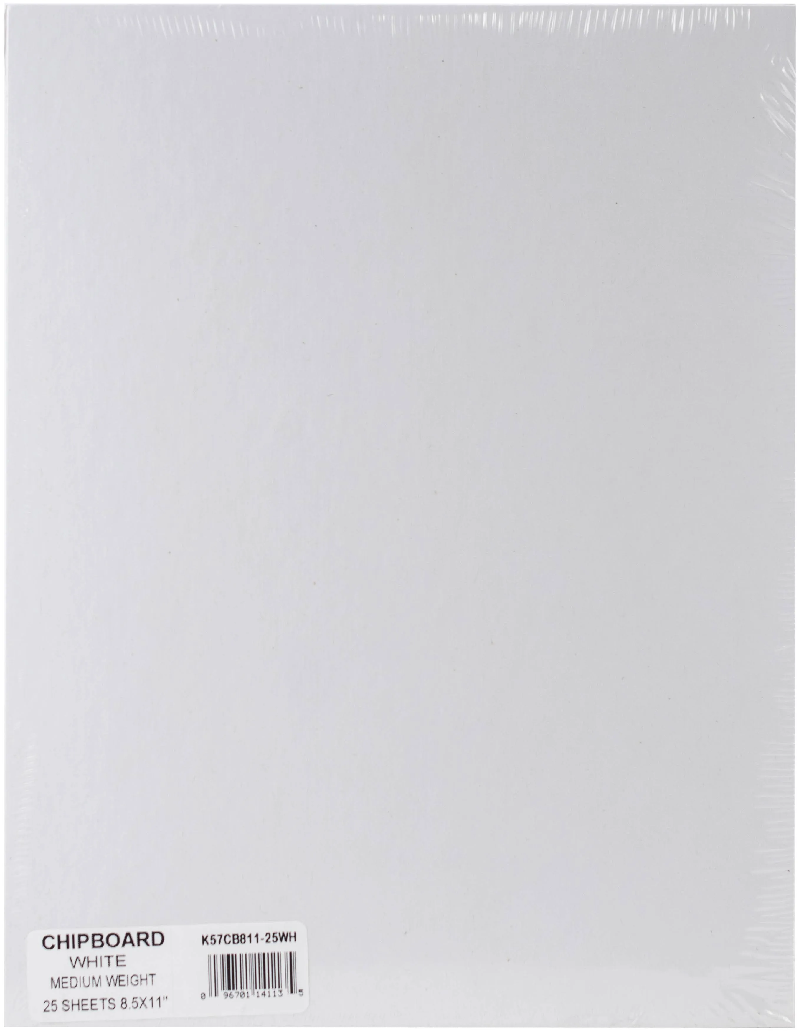 Grafix Medium Weight Chipboard Sheets 8.5"X11" 25 Pkg White