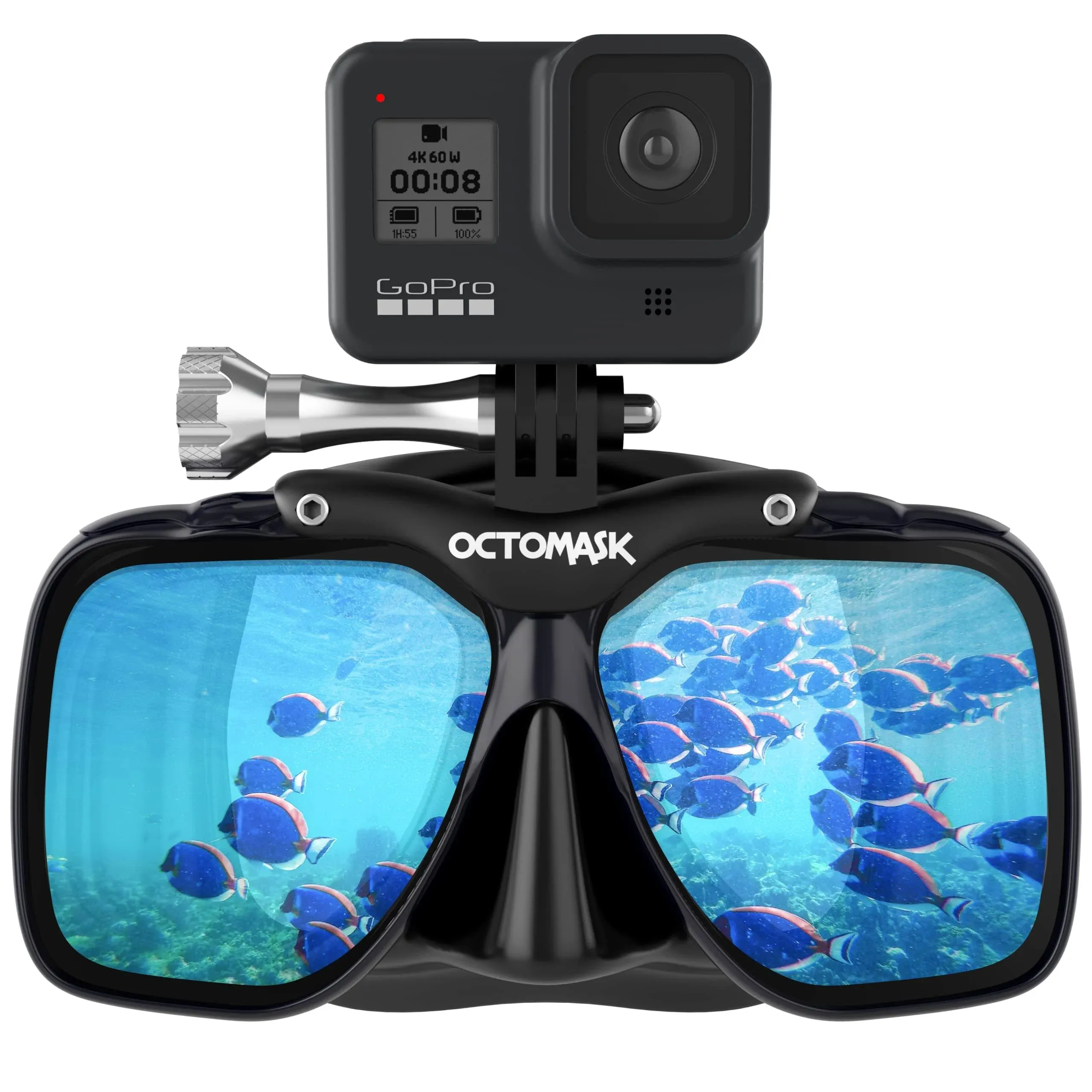 OctoMask Classic Silicone Mask with GoPro Mount for Scuba Diving and Snorkeling