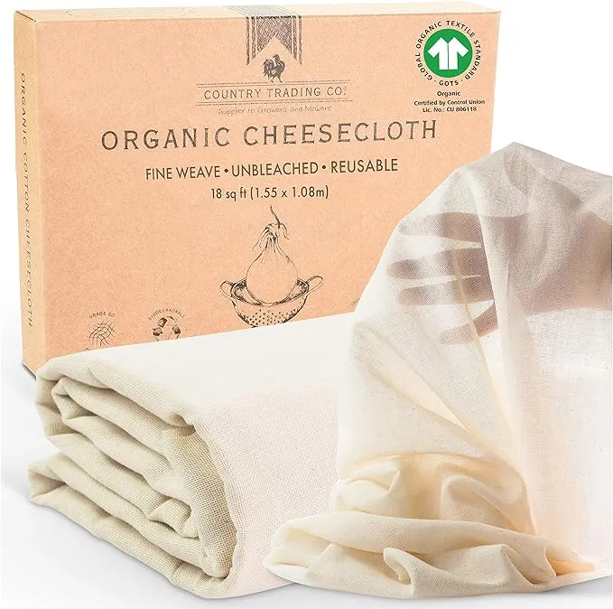 Country Trading Co. Organic Unbleached Cotton Cheesecloth