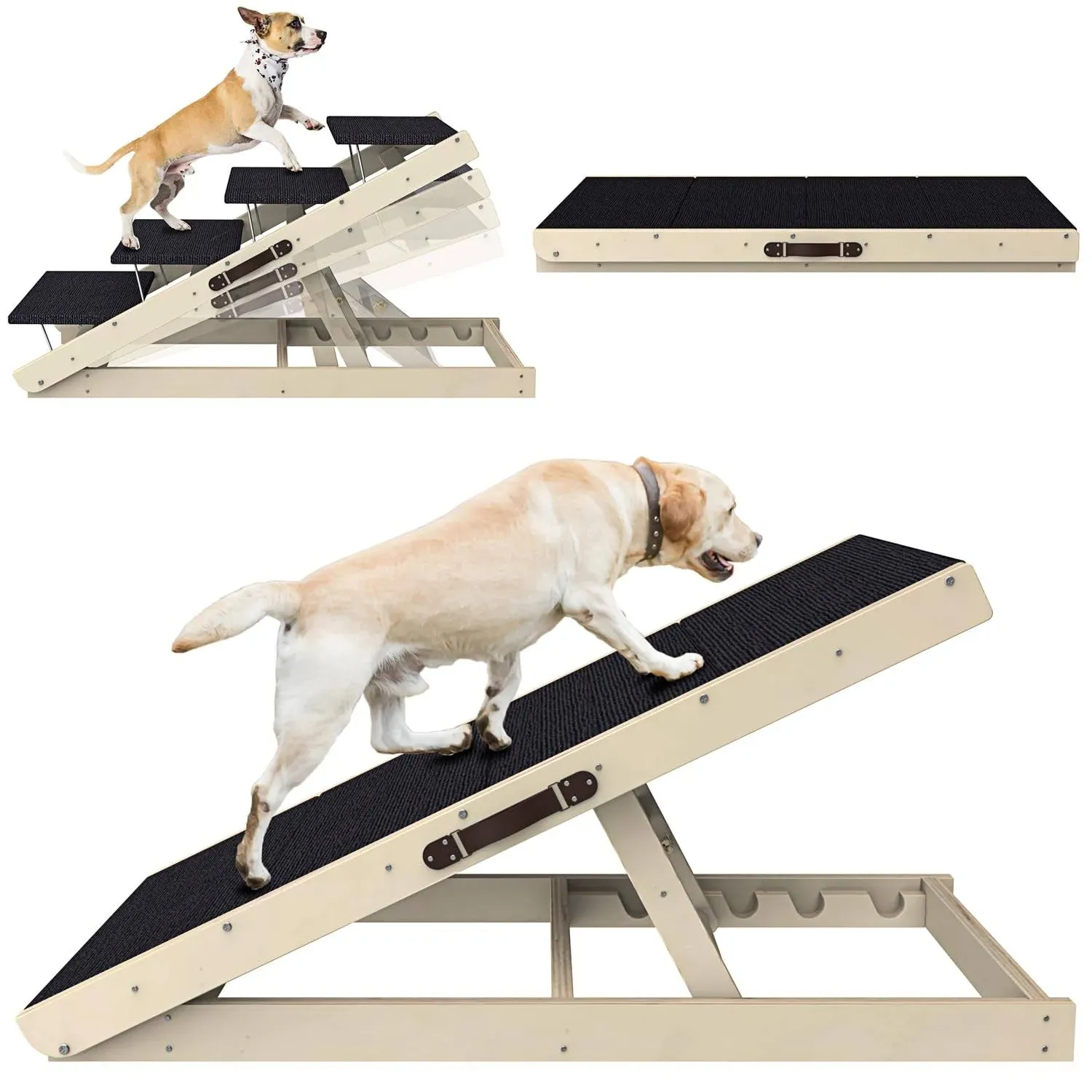 Wofafa Dog Ramp, Adjustable Steps for High Bed, Folding Stairs Beds, Small ...