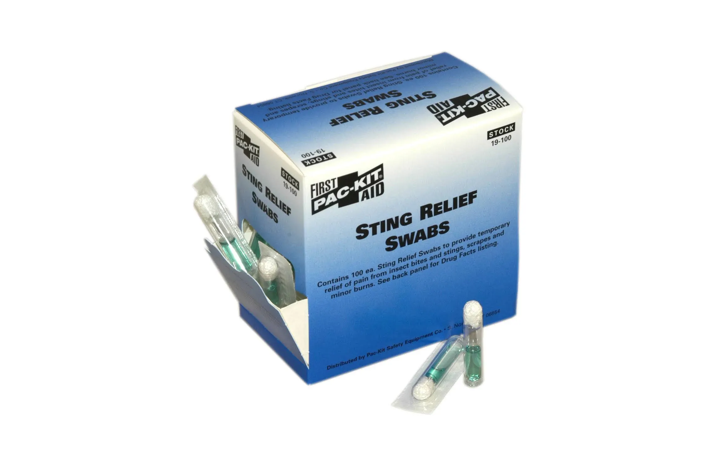 First Aid Only 19-100 Sting Relief Swab, 100 Count