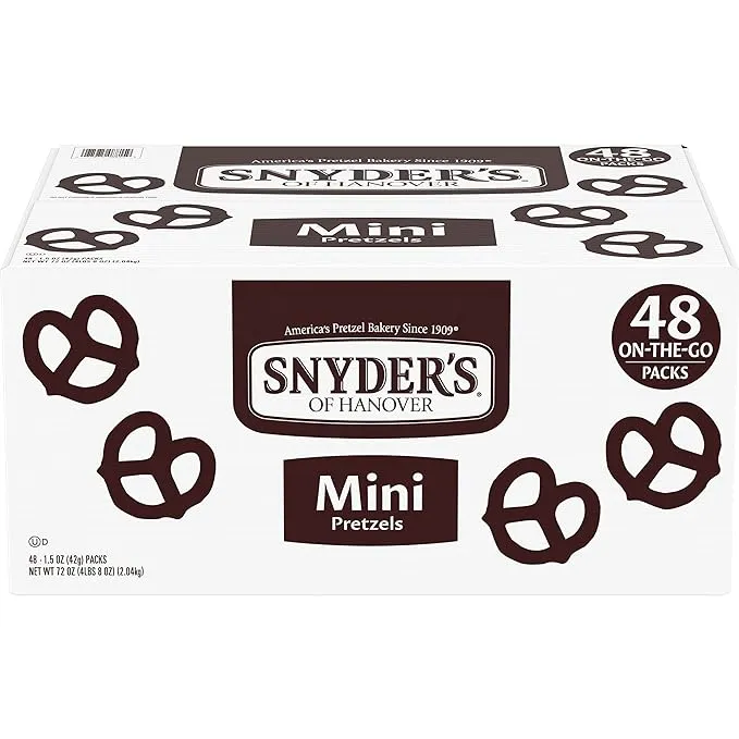 Snyder's of Hanover Pretzel Pieces, Variety Pack of Pretzels Individual Packs, 2.25 oz, 18 Ct