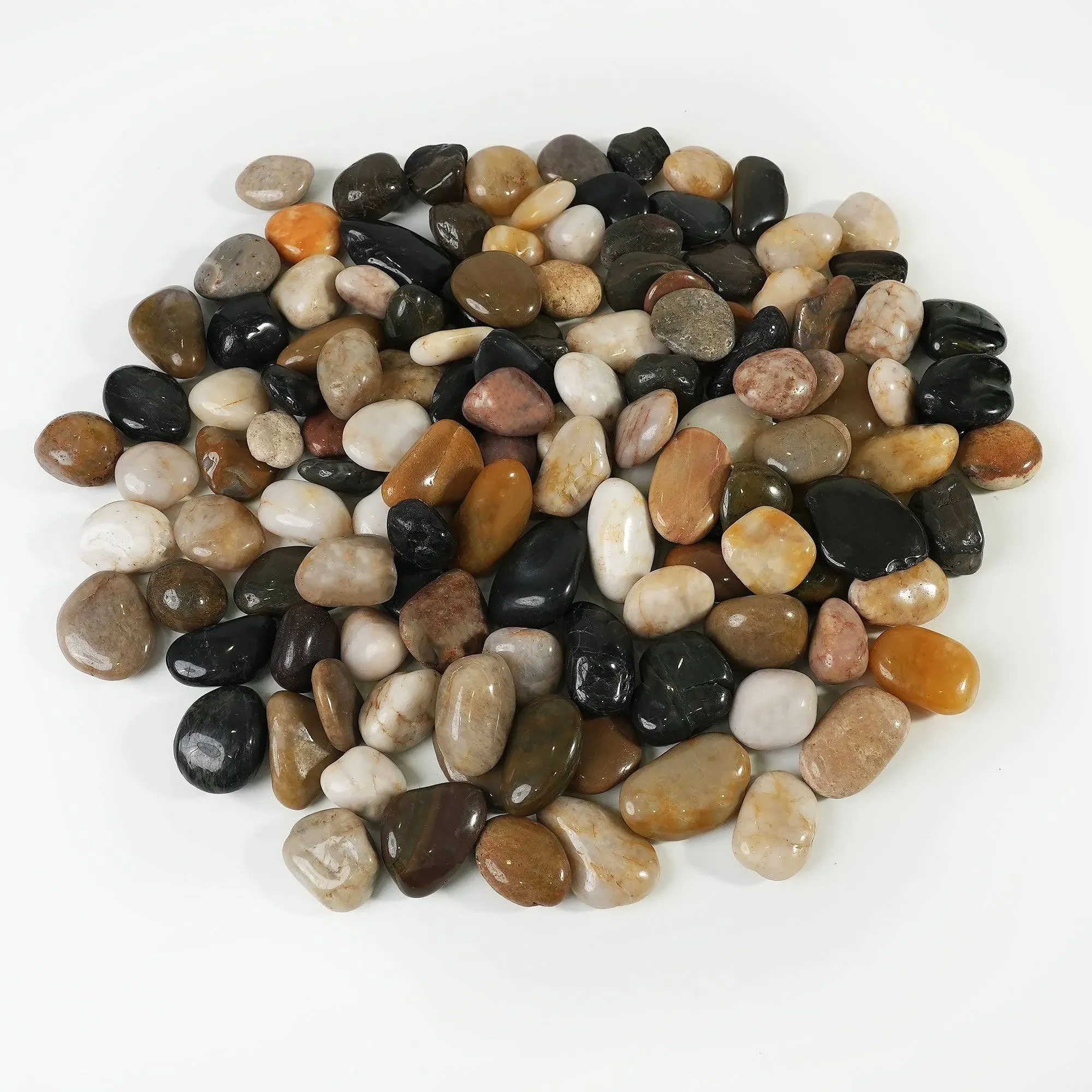 CONSDAN 24 lbs River Rocks, Stonecreek, Decorative Garden Stones for Plant Landscaping, Polished Gravel Filler Pebbles for Home Decoration, Vases, Su