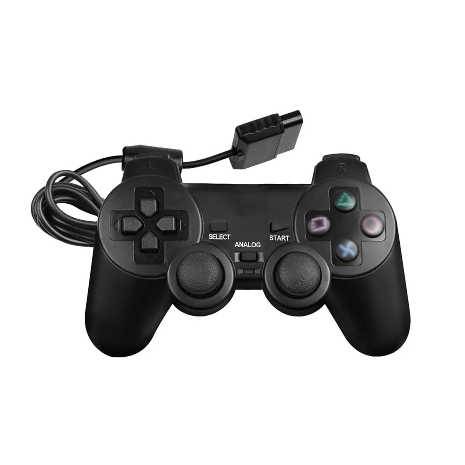 Finera Wired Gaming Controller for PS2 Console, Double Shock Vibration Video Game Controller Compatible with PS2, Joystick Gamepad with 1.8M Cable