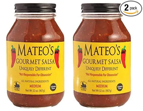 Mateo's Gourmet Salsa Medium Spice 2 Jars