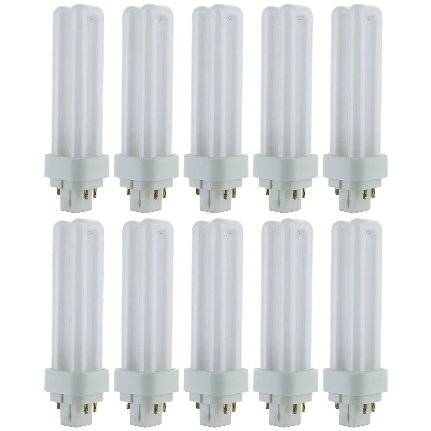 Sunlite 13 Watt PLD 4-Pin Double U-Shaped Twin Tube, G24q-1 Base, Warm White 10