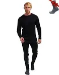 Merino.tech Merino Wool Base Layer Mens Set - Midweight, Heavyweight, Lite Merino Wool Thermal Underwear for Men Top, Bottom