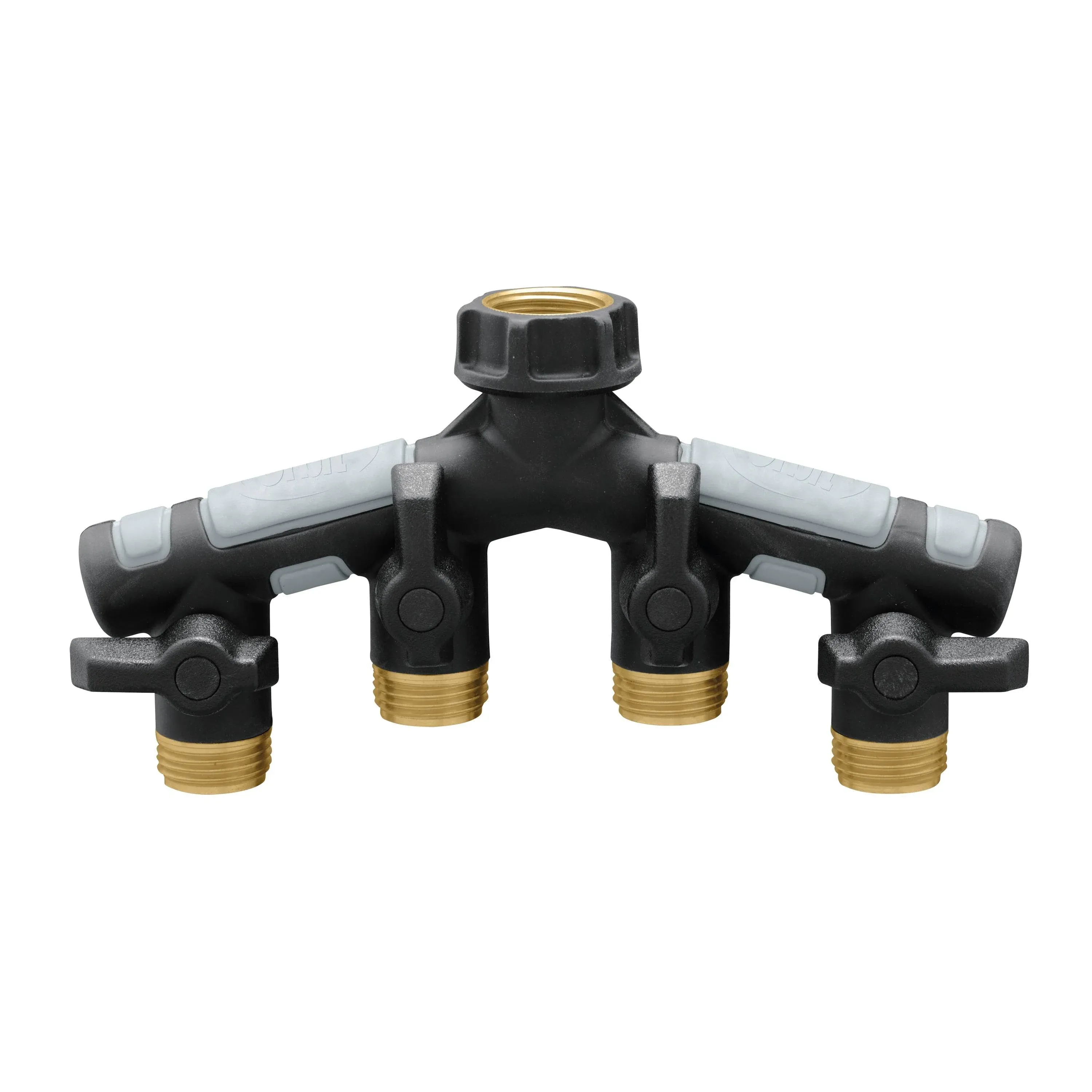 Pro Flo Metal Hose Faucet Manifold w/ Shut-Off