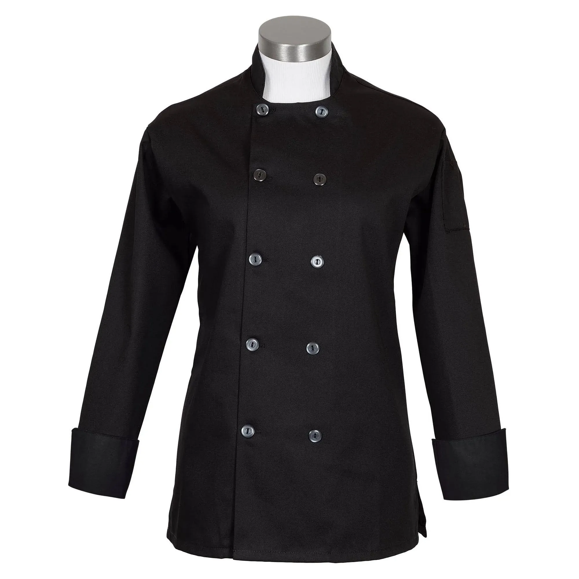 Chef Coat, Black, C100P, L/SXL