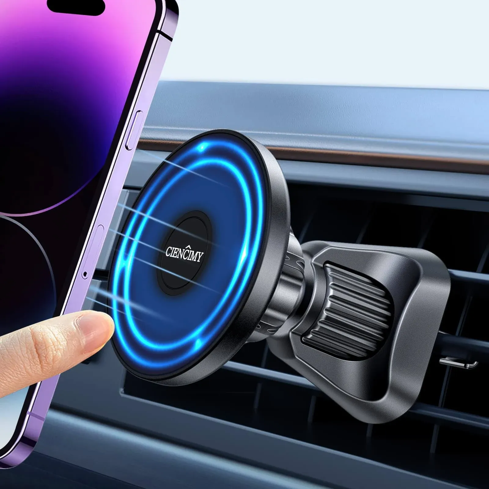 Magnetic Car Mount Compatible with MagSafe Case and iPhone 13/14 Pro Max Mini...