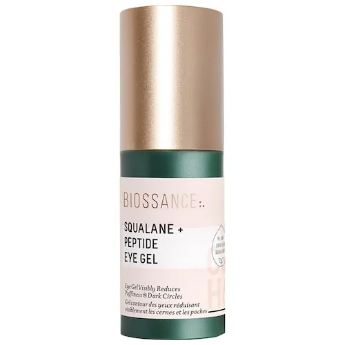 Biossance Squalane + Peptide Eye Gel. Reduce Dark Circles and Puffiness, Improve Fine Lines and Hydrate with Niacinamide and Peptides (0.5 ounces)