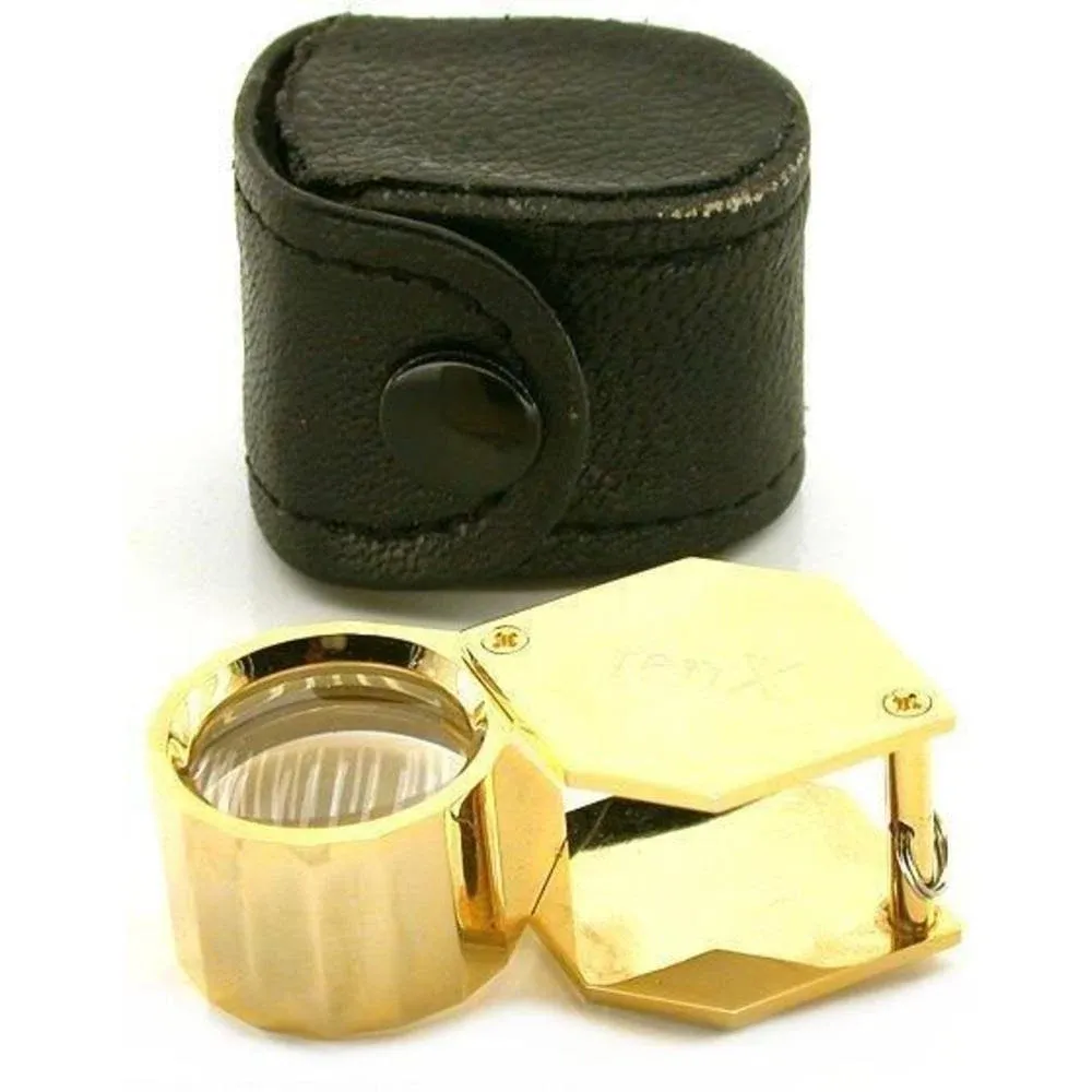 Loupe, 10x Hex Triplet, Gold, 21.5 Millimeter