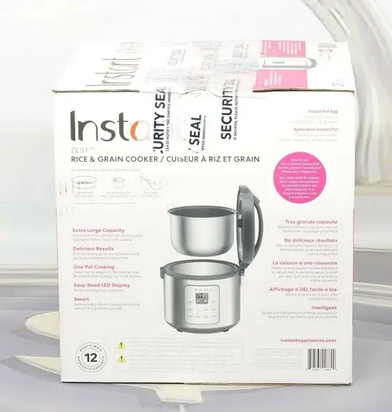 Instant Zest Rice and Grain Cooker 8 Cup Capacity