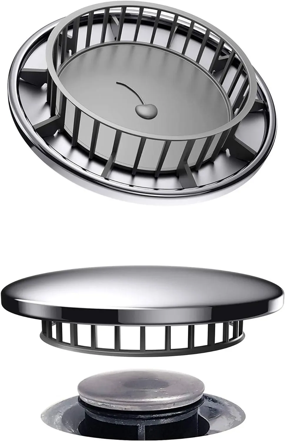 Tub Flo Stainless Steel Hair Catcher for Shower, Tub, and Sink Drains - Fits Most Drains with No Installation