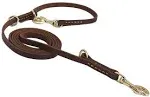 Multi Function 8Ft Leather Dog Leash, Genuine Leather Leash Hands Free Leash Dog Training Leash For Small, Medium And Large Dogs