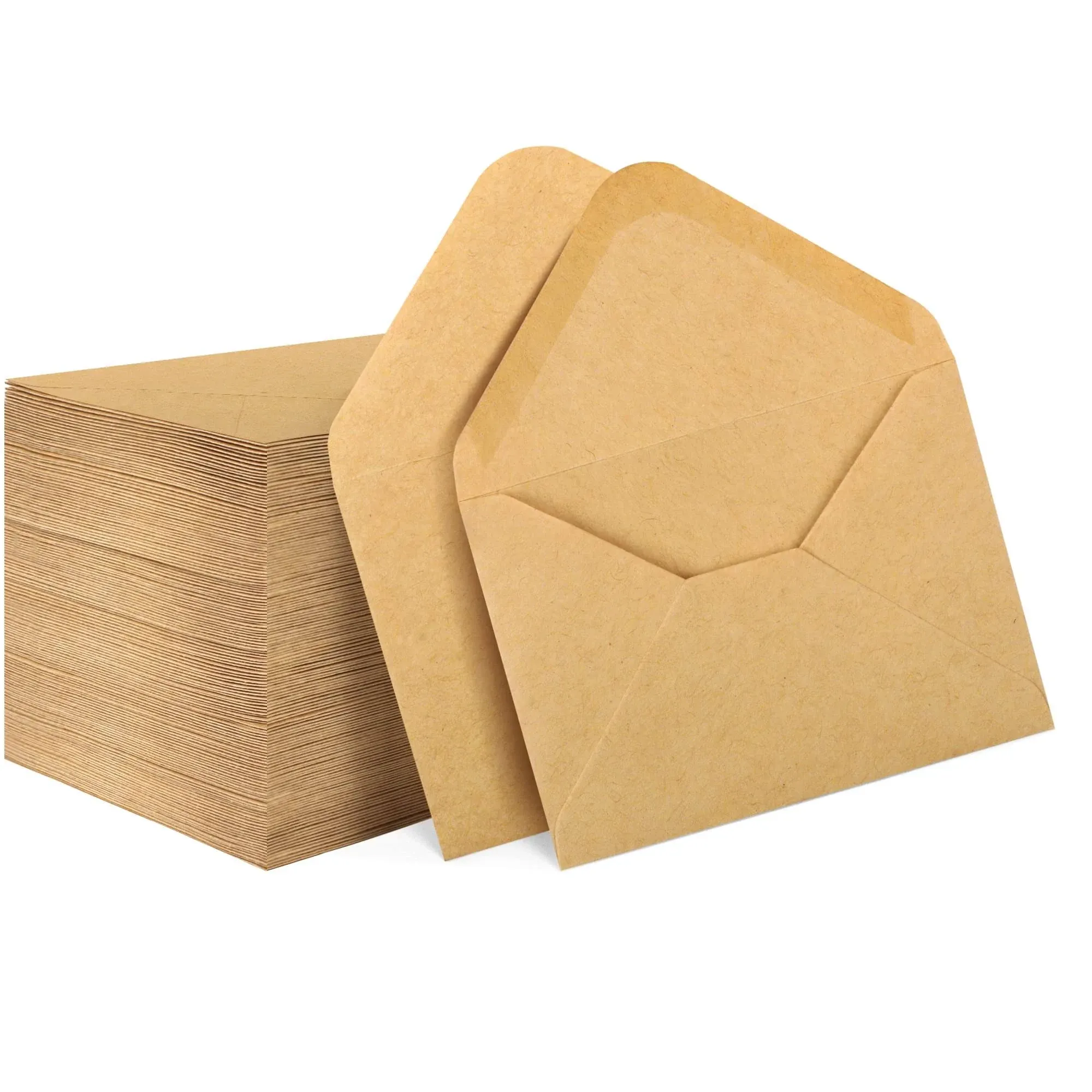 150 Pack Gift Card Envelopes, 4" x 2.75" Mini Envelopes, Brown Kraft Business Card Envelopes, Small Envelopes for Holidays, Weddings, Baby Showers, Birthdays Banquets