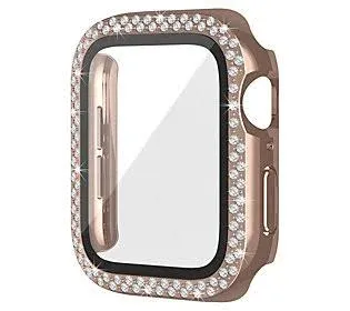 Worryfree Gadgets Bling Bumper Case with Screen Protector for Apple Watch