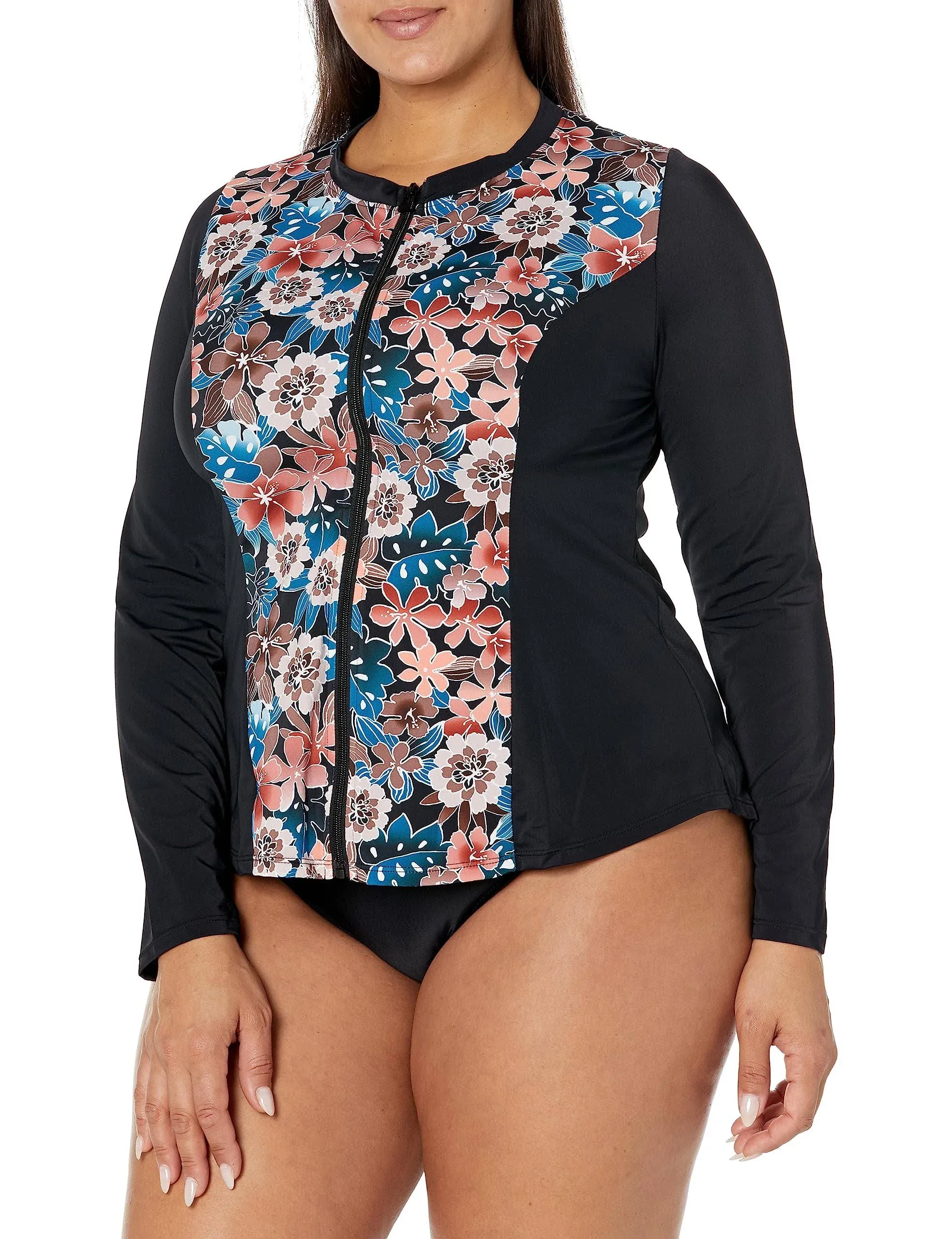 Women's Standard Moon Shadow Long Sleeve Swim Shirt