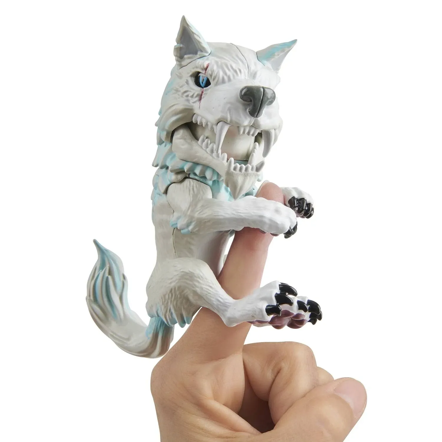 WowWee Untamed Dire Wolf Fingerlings Blizzard - Interactive Toy, 40+ Sounds, Rig