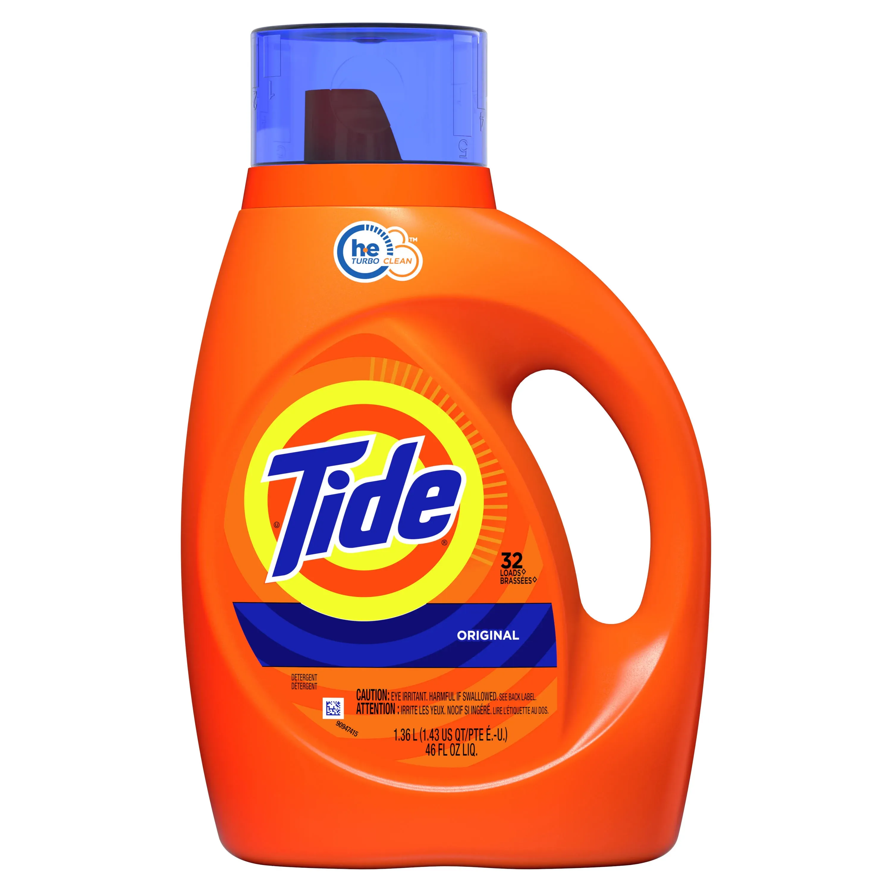 Tide Liquid Laundry Detergent - Concentrate - 92 fl oz (2.9 quart) - Original Scent - 4 / Carton -