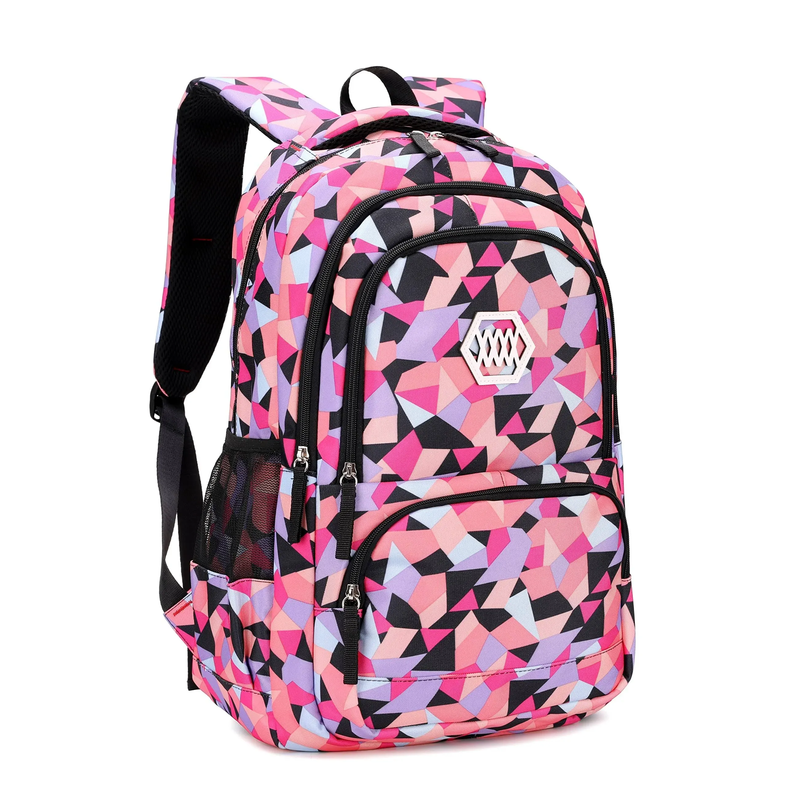 Bansusu geometric-print Backpack School-Bag for Girls-Boys Primary School Elementary Bookbags