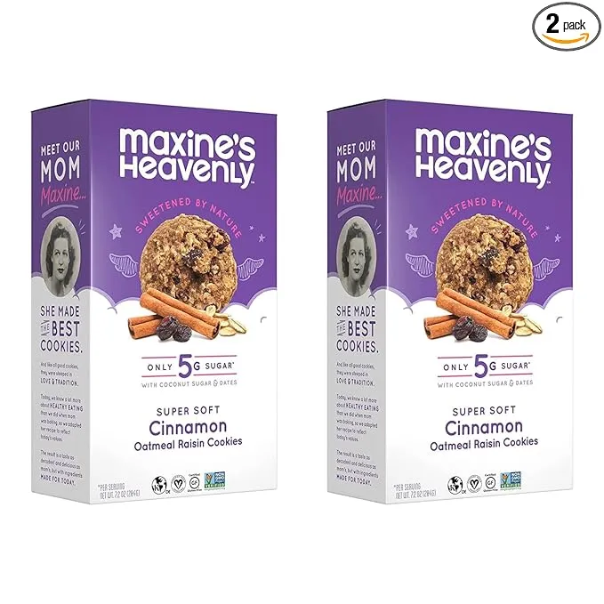 Maxine's Heavenly Cookies, Super Soft, Oatmeal Raisin, Cinnamon - 7.2 oz