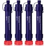 Membrane Solutions Water Filter Straw Ws02, Detachable 4-Stage 0.1-Micron Portable Water Filter Camping, 5,000L Water Purifier Survival Gear and Equi