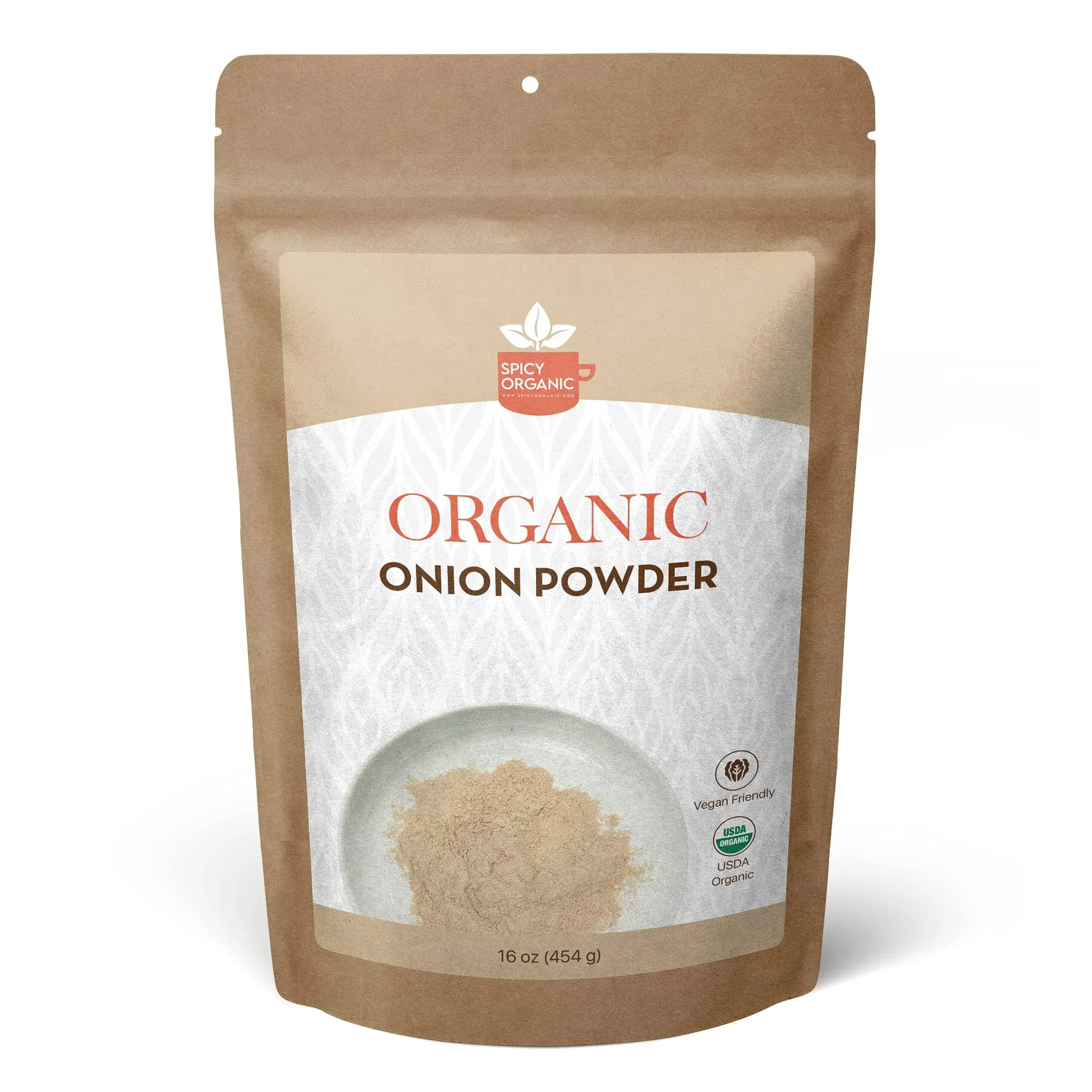 Organic Onion Powder - NON GMO White Onion Powder Seasoning -16 OZ