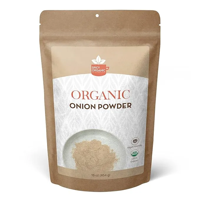 SPICY ORGANIC White Onion Powder – 3 LBS (48 Oz.) – Certified USDA Organic - The Ultimate Organic Seasoning for Cooking