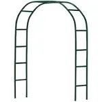 Newsmarts 7.9Ft Metal Garden Arch Army Green Garden Arbor for Climbing Plant Outdoor Wedding Party