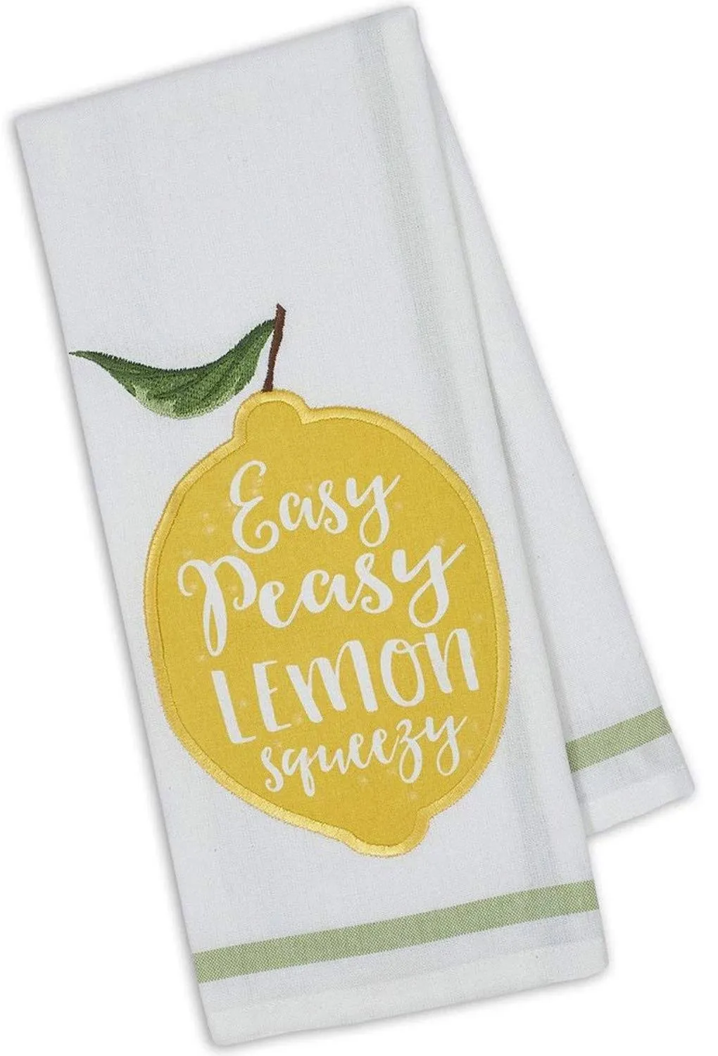 Lemon Squeezy Embellished Dishtowel