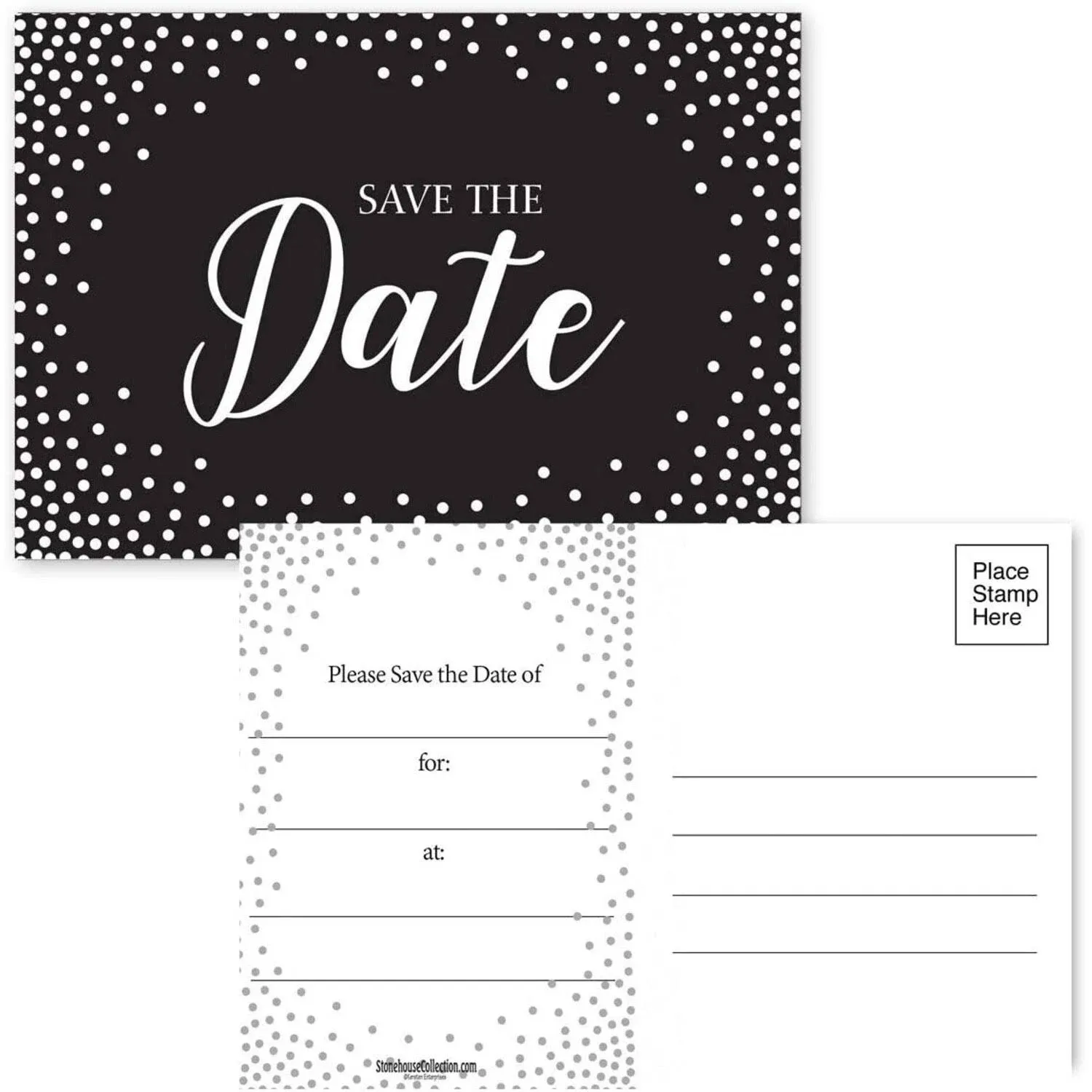 Stonehouse Collection | 40 Save The Date Postcards - 4" x 6" Postcards - Wedding ...