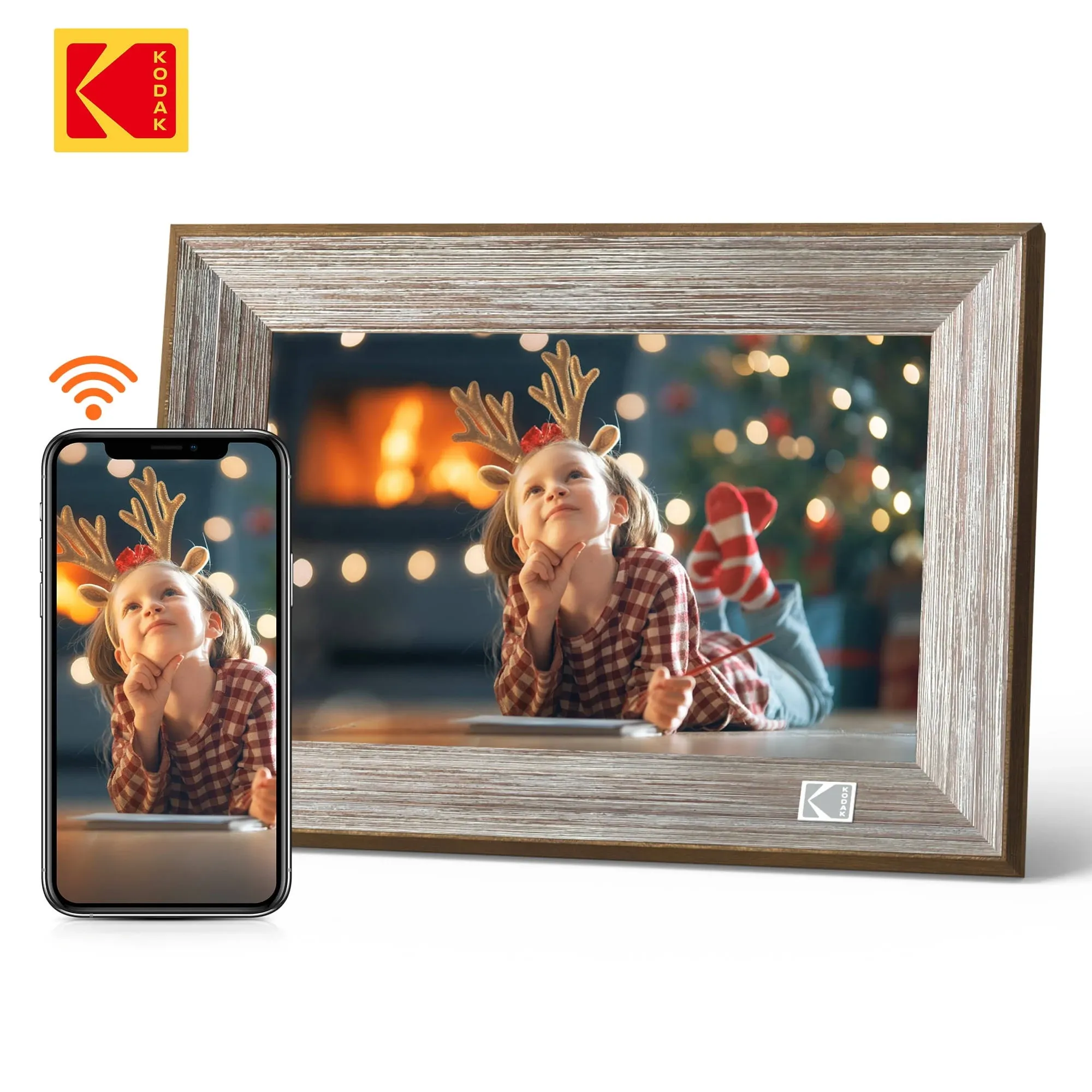 KODAK Digital Picture Frame, 32G10.1 Inch WiFi Digital Photo Frame 1280x800 HD IPS Touch Screen, Auto-Rotate, Share Photos and Videos via KODAK App, for Friends and Family