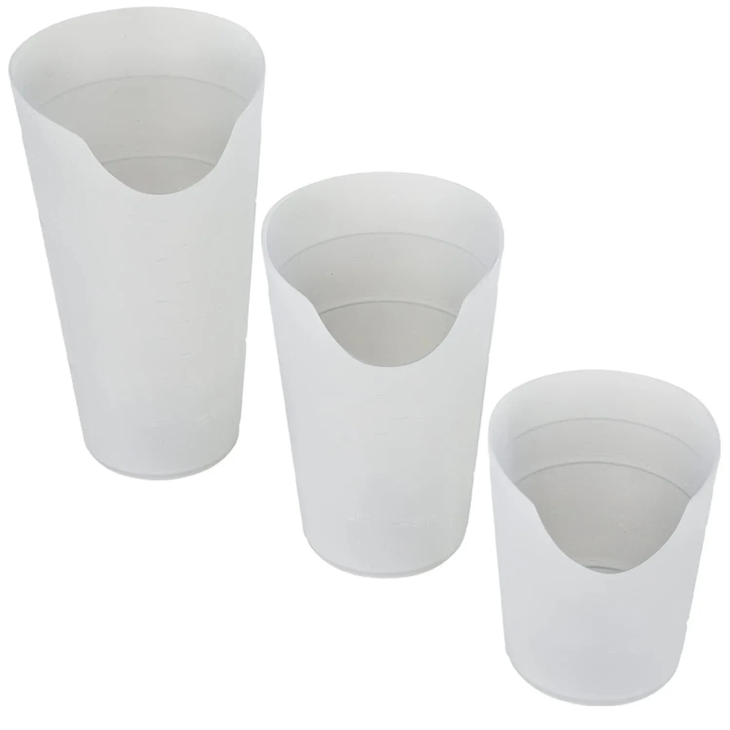 Vive Nosey Cup (3-Pack) - Cut Out Drinking Glass for Controlled Sips and Portions - Drink Cup for Stable & Fixed Drinking Position - Dishwasher Safe Plastic Cup for Medical Patient, Special Needs