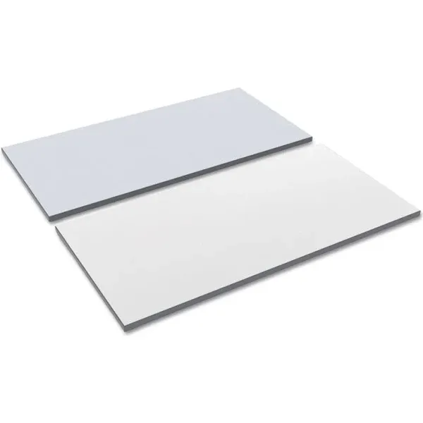 Alera Reversible Laminate Table Top Rectangular, White/Gray