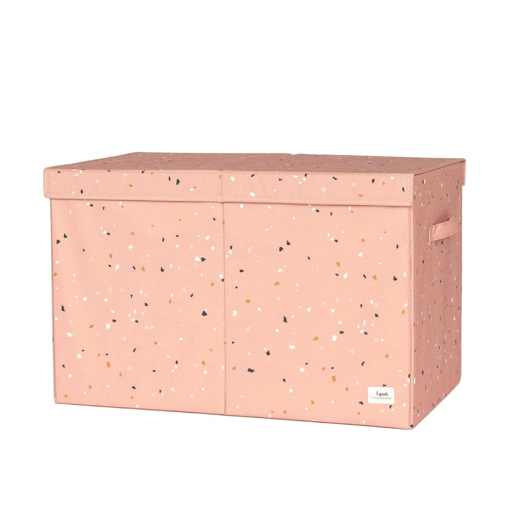 3 Sprouts Recycled Fabric Folding Chest Organizer in Clay Terrazzo - Collapsible ...