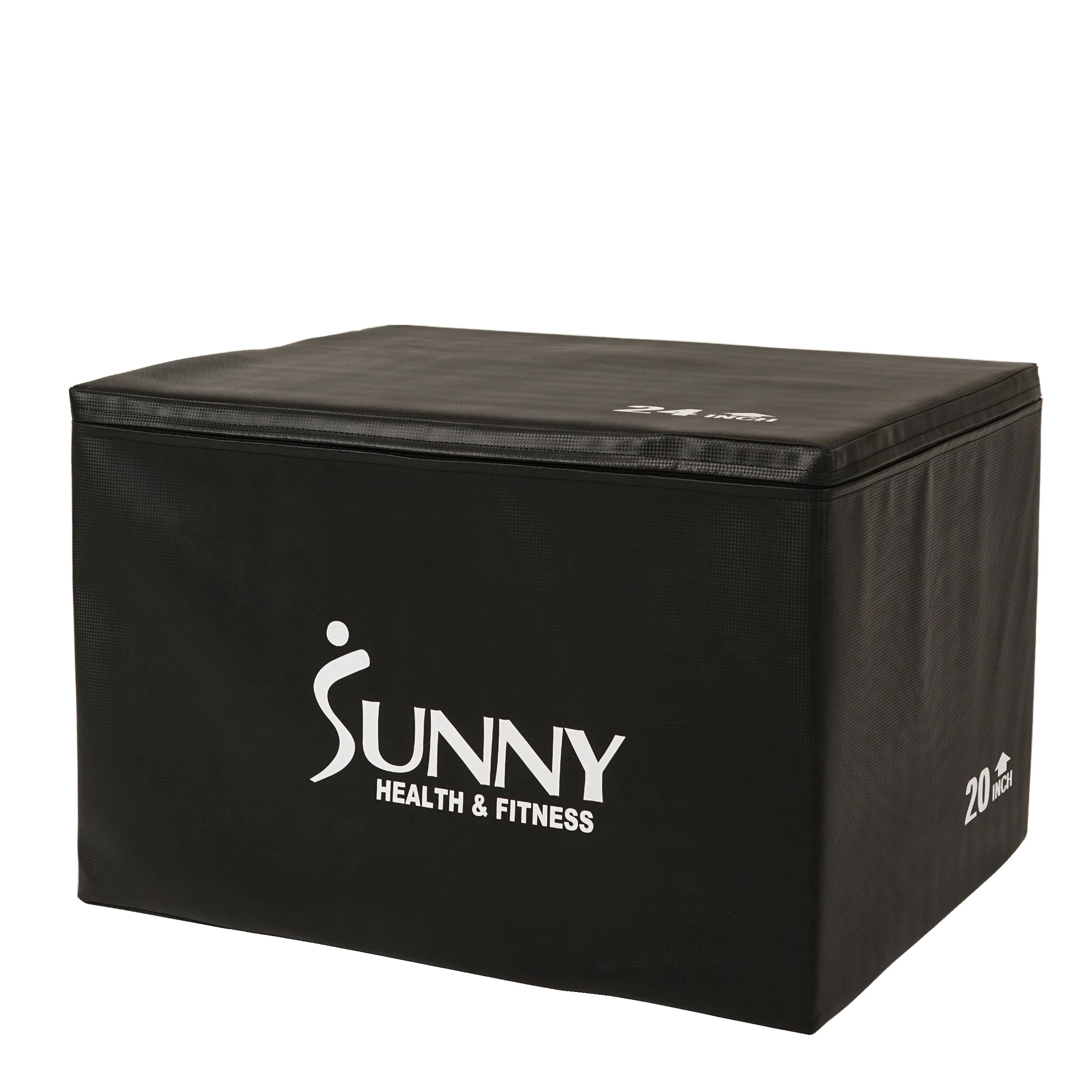 Sunny Health & Fitness Foam Plyo Box with Adjustable Heights and High Weight Capacity